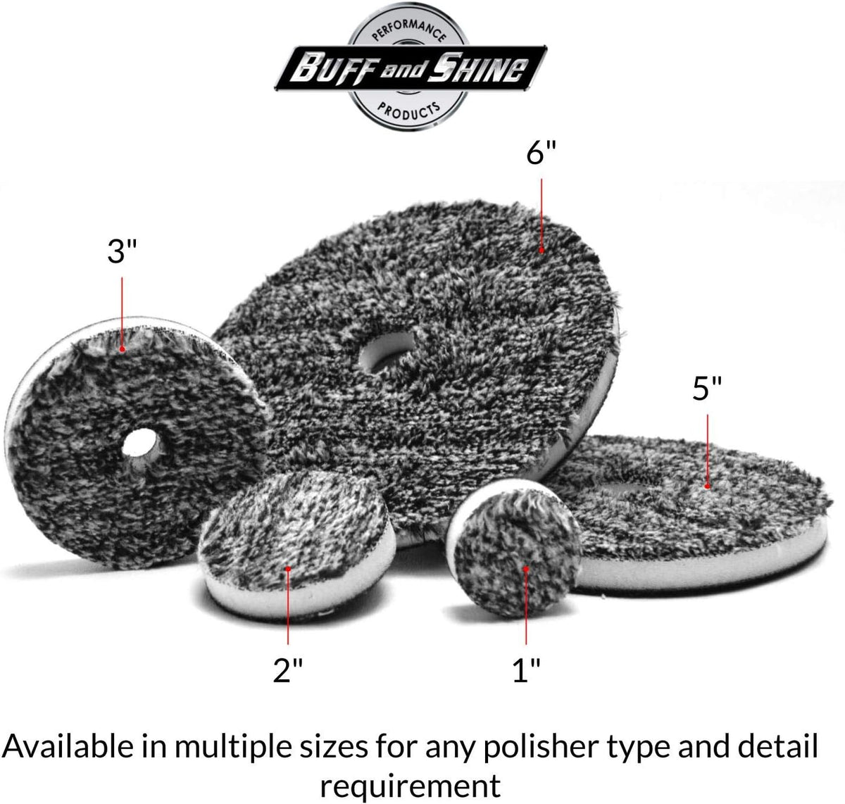 Buff and Shine microfiber cutting pad packaged single unit