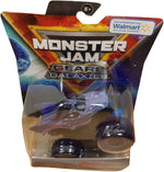 Monster Jam Dragon cosmic galaxy side profile view showing purple wheels
