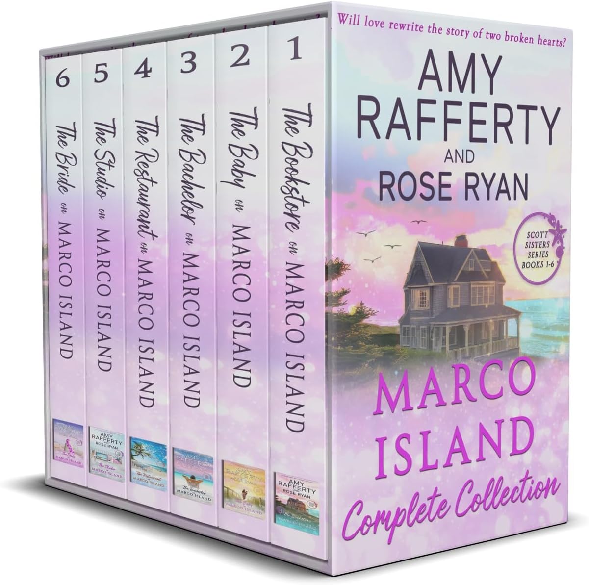 Amy Rafferty Marco Island Six Book Series Boxset front view showcasing clean romance fiction collection.