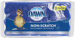 Dawn ultra scrubber sponges arranged to show size and dimensions