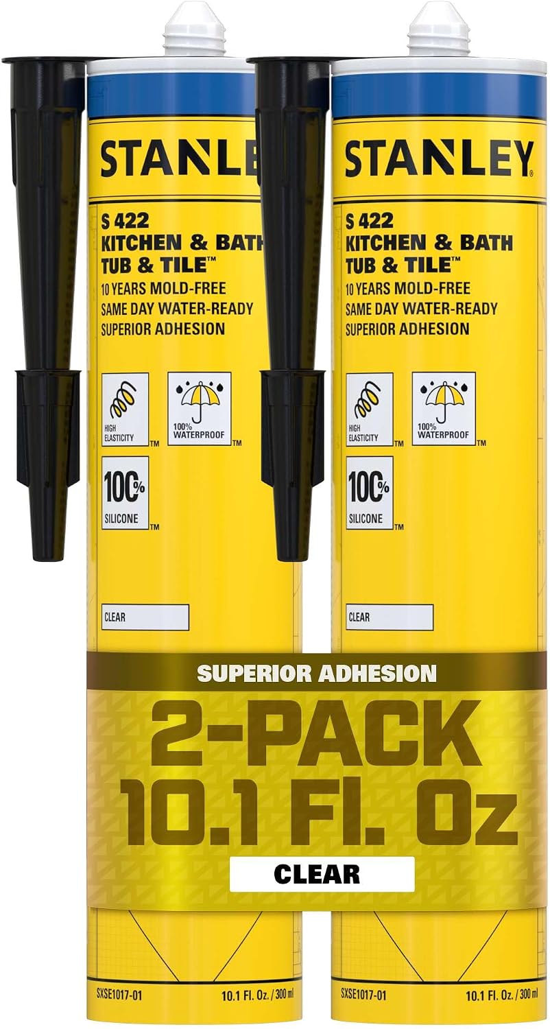 Stanley silicone caulk front view packaging