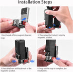 Flymile Pocket 3 Magnetic Mount showing cold shoe and screw holes