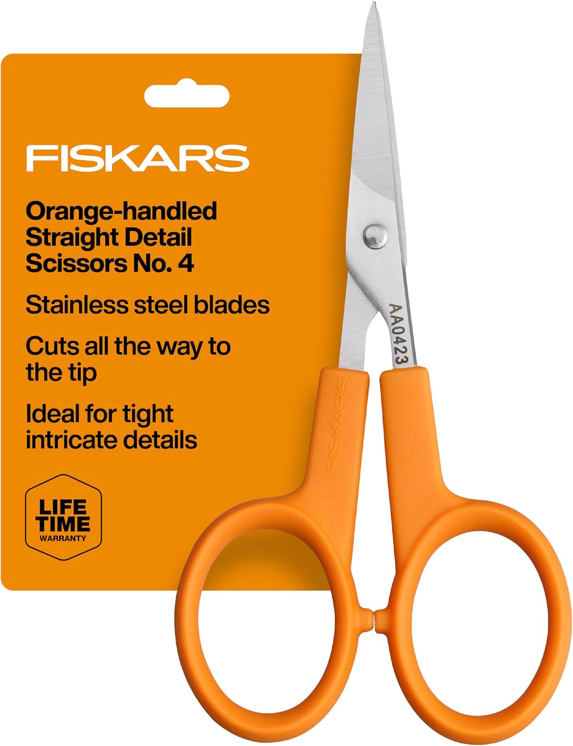 Fiskars 98087097J Curved Craft Scissors, 4 Inch, steel and orange - Image 10