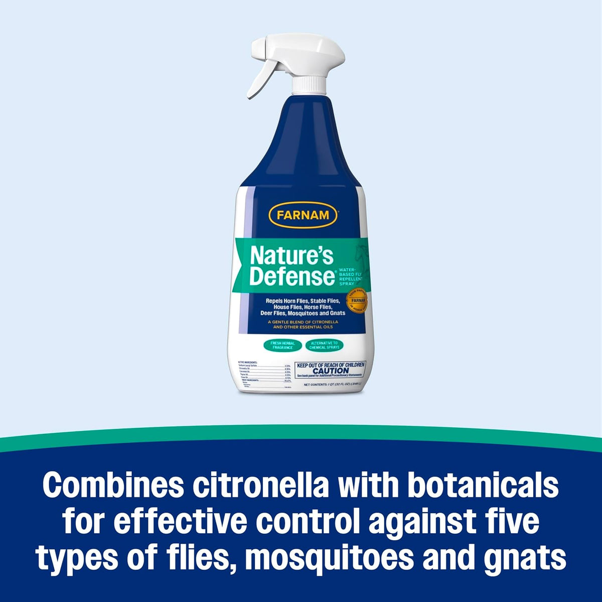 Farnam alcohol free equine insect repellent spray with citronella oil