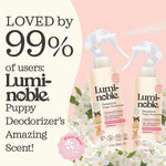 Close up of Lumi-Noble pet cologne label showing ingredients