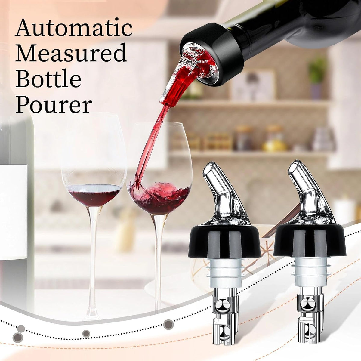 SuproBarware bar tools bottle pourer inserted in glass bottle
