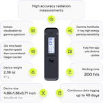 Radiacode 102 compact pocket size device held in hand