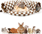 BWOGUE Bunny Tunnel Bed, 2-in-1 Collapsible Rabbit Tunnel Hideout with Mat | Removable Mat for Washing, 46.8 in Length, Ball Toy for Play, Soft Suede Fabric, Cats Rabbits Guinea Pigs - Image 11