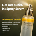 TOSOWOONG Rice Glow face mist 100ml showing authentic USA imported packaging texture and details