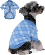 Dog Sweater, Sweaters for Small Dogs, 2, 3 Pack Warm Soft Pet Clothes for Puppy, Medium Large Cat, Dogs Girl or Boy, Dog Shirt for Winter Christmas (Buckle Grey+Navy+Blue, Large) - Image 9