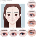 Micro Traders natural black eyebrow stickers applied on skin