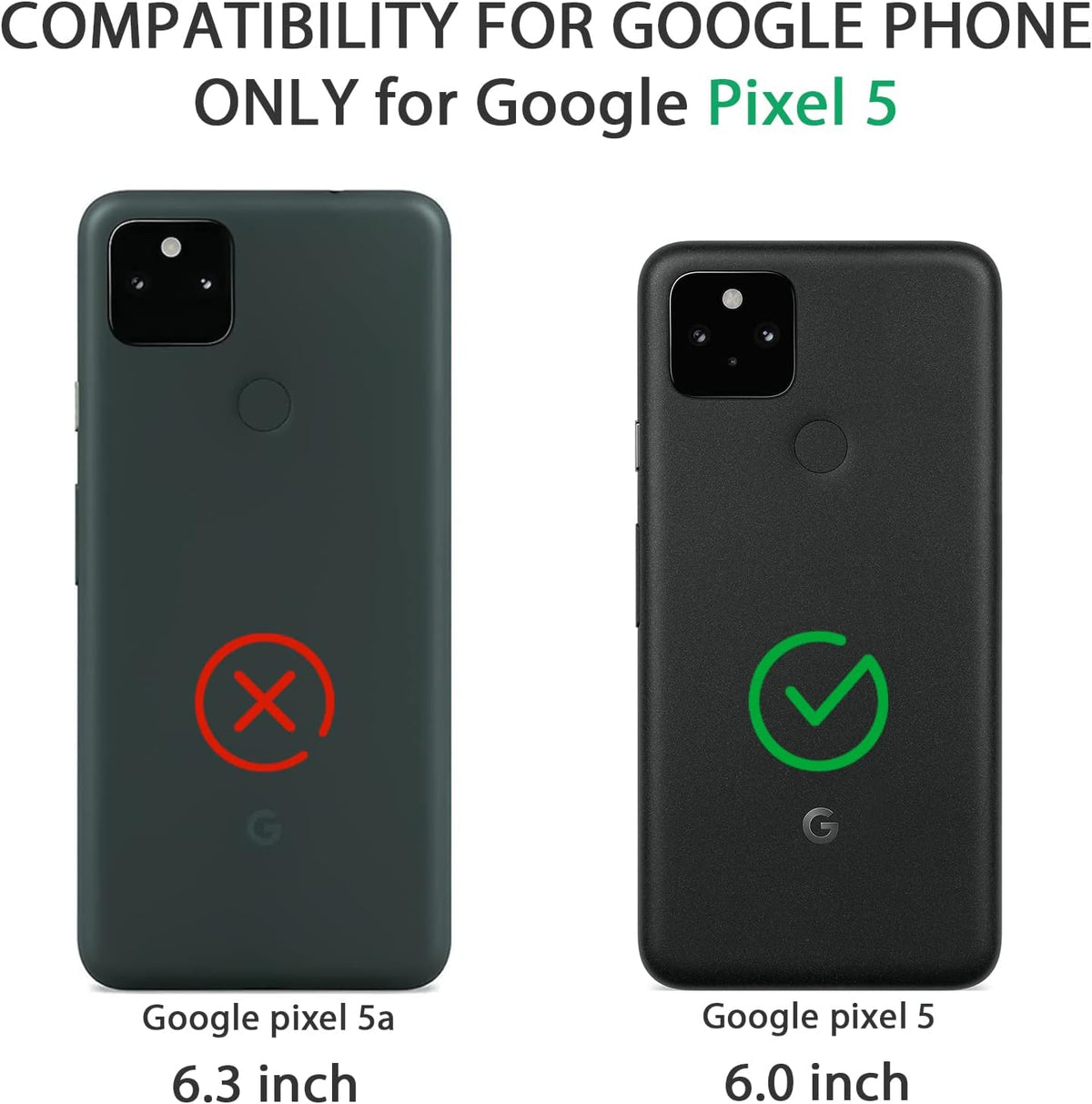 Amzpas TPU Case for Google Pixel 5, Soft Protective Shockproof Phone Cover, Durable Anti-Scratch Smart Phone Case for Women Men Black - Image 9