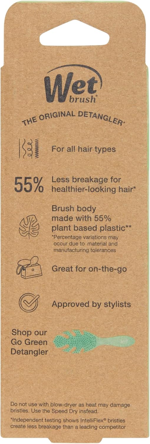 Wet Brush Go Green Mini Detangler, Purple - Detangling Travel Hair Brush - Ultra-Soft IntelliFlex Bristles Glide Through Tangles & Gently Loosens Knots While Minimizing Pain, Split Ends & Breakage - Image 12