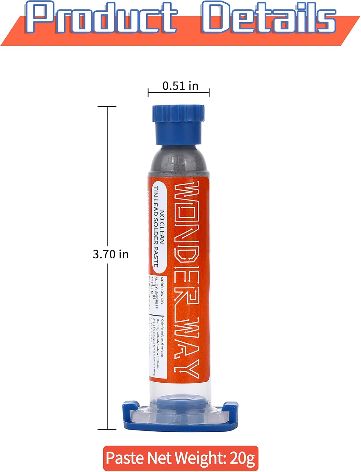 Wonderway solder paste dispensing mechanism and plunger rod.