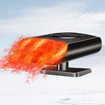 MEIDAYAI 12V 150W portable car heater front view on vehicle dashboard