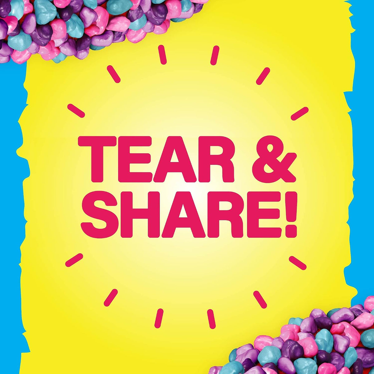 Blue raspberry strawberry grape flavor Nerds Rope candy bar