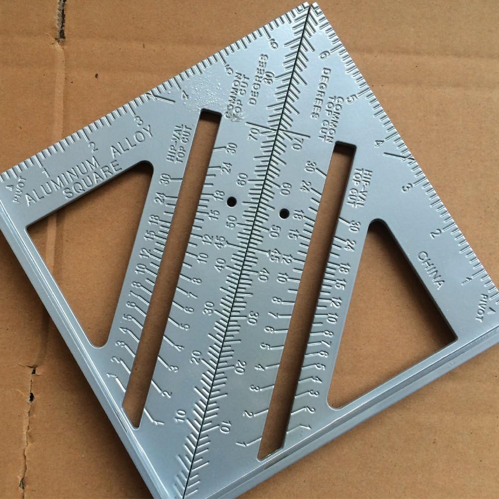 Xiaokeis aluminum alloy square angled view with protractor scale