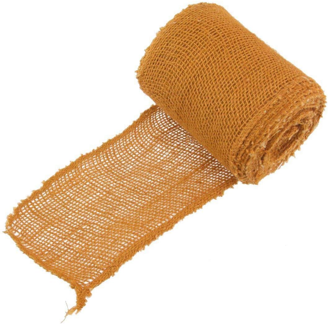 JubileeYarn Burlap Jute Craft Ribbon - 5.5" x 10 Yards - Yellow - 1 Roll - Image 10