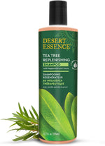 Desert Essence tea tree replenishing shampoo back label ingredients
