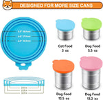 2 Pack Pet Food Can Covers, Silicone Universal Can Lids for Dog & Cat Food, BPA Free, One Fit Most Standard Size Food Cans Green/Blue - Image 3