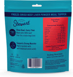 Close up view of freeze dried raw beef liver powder topper