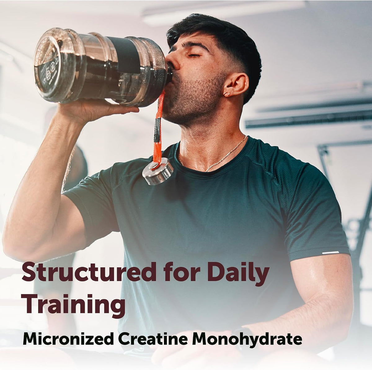 Micro Ingredients pure creatine powder mixing smoothly into water in a shaker bottle.