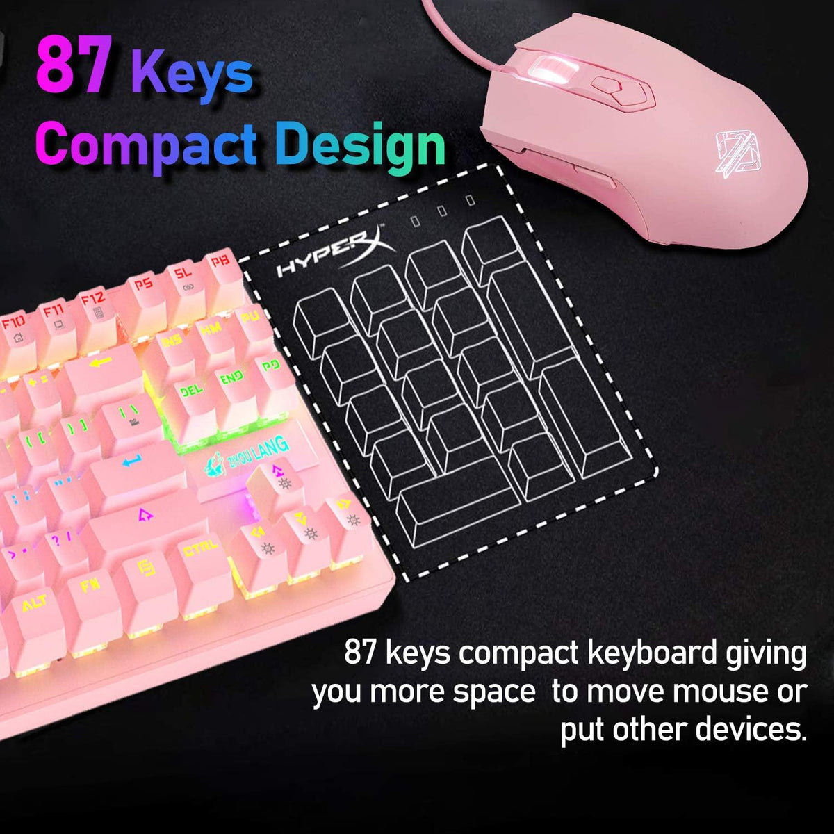 LexonElec keyboard and mouse bundle side profile