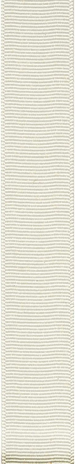Offray Grosgrain Craft Ribbon, 5/8-Inch x 18-Feet, Antique White - Image 1
