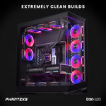 Phanteks D30 120mm cooling fan packaging and accessories view