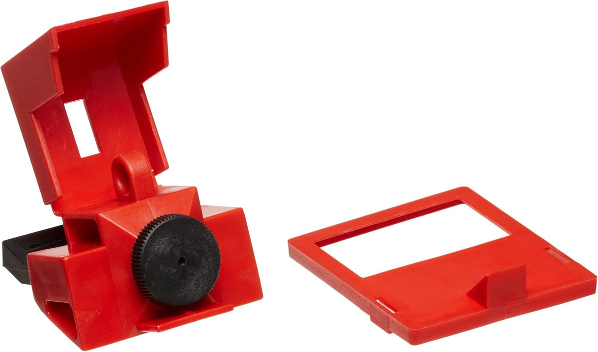 Brady Clamp-On Breaker Lockout front view industrial safety device