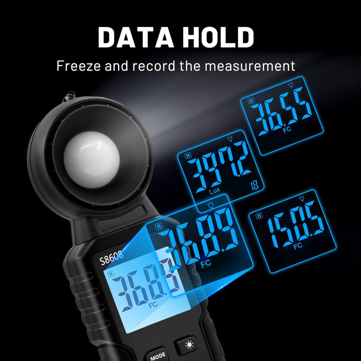 Portable photometer used for photography setup