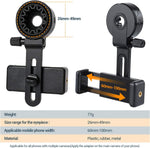 Lakwar universal smartphone adapter attached to binocular eyepiece