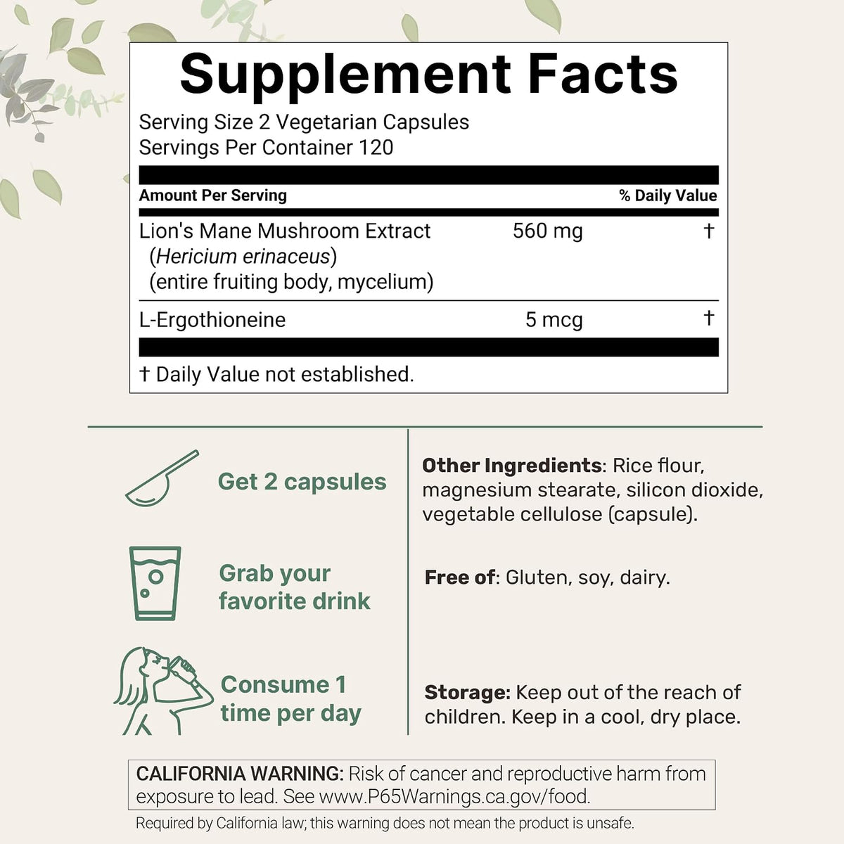 Micro Ingredients supplement bottle side label showing ingredients
