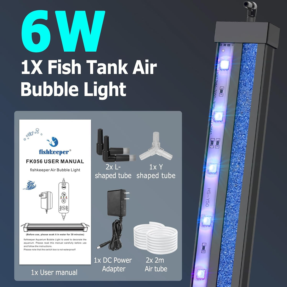 fishkeeper Aquarium Bubble Bar with Air Bubble Hole, for 34"+ Tank - Image 8