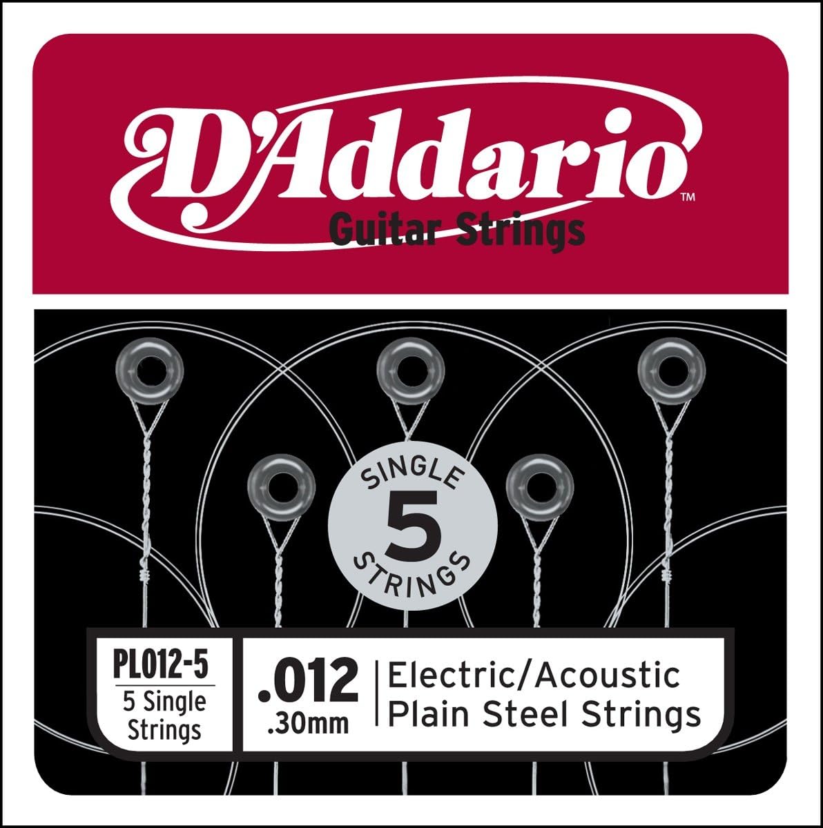 D'Addario single guitar string lifestyle display