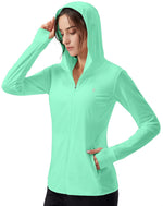 Soothfeel Women's UPF 50+ Sun Protection Hoodie Jacket Lightweight Long Sleeve Sun Shirt for Women with Pocket Hiking Outdoor - Image 15