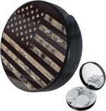 Lriter contact lens case with American flag design front view