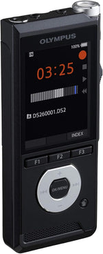 Olympus DS-2600 voice recorder display screen and function buttons