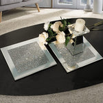 GIMORRTO glass mirrored coaster front view table decor