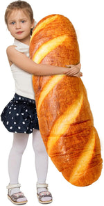 AUECOOME giant bread plush pillow front view