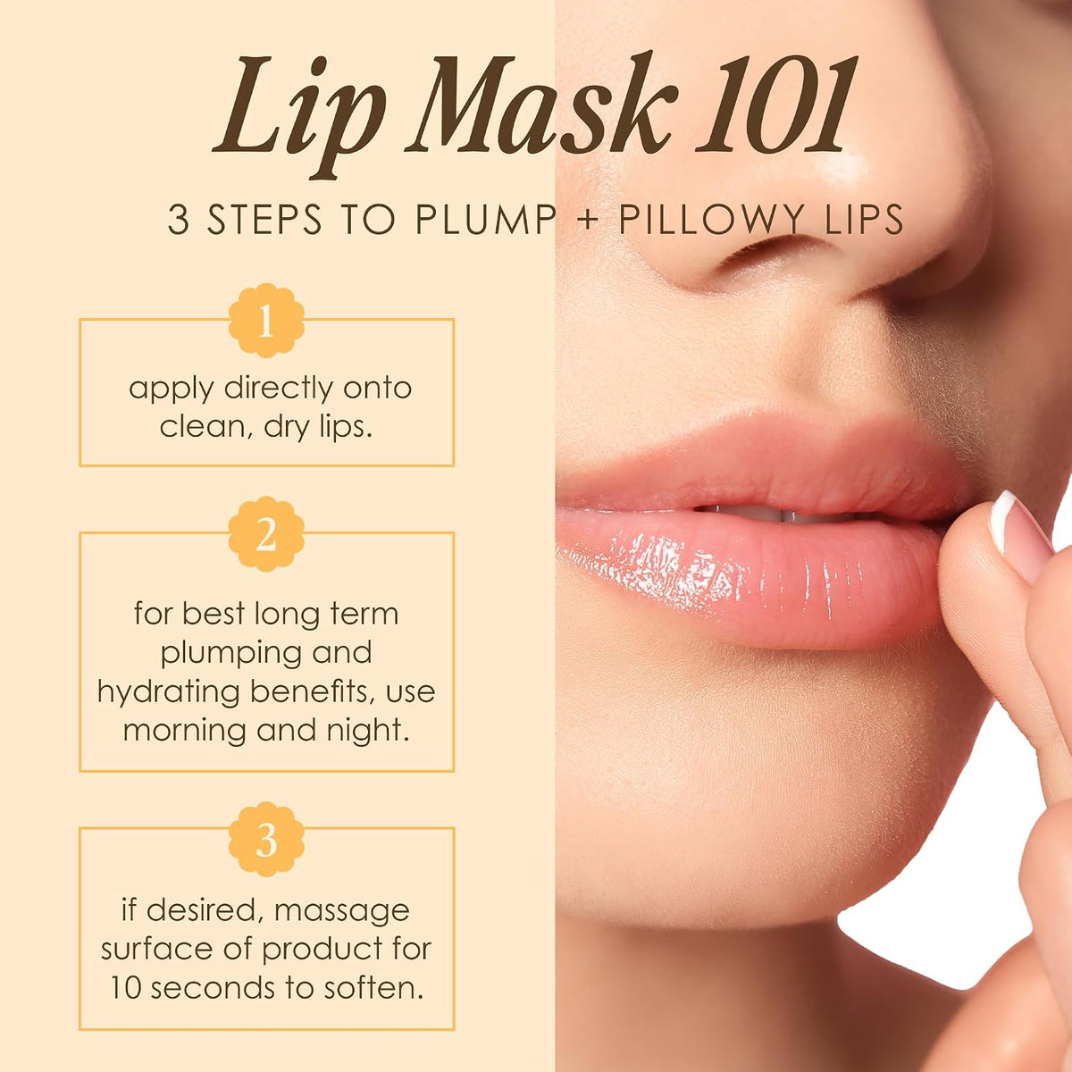 Grande Cosmetics GrandePOUT Plumping Lip Mask lifestyle application view
