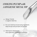 Model applying Neogen Metal Glow Lip Tint Serum