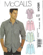 McCall's M6044 paper pattern envelope back with sizing and fabric requirements