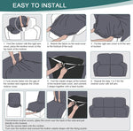 Ruaozz stretch sofa cover elastic bottom and strap mechanism