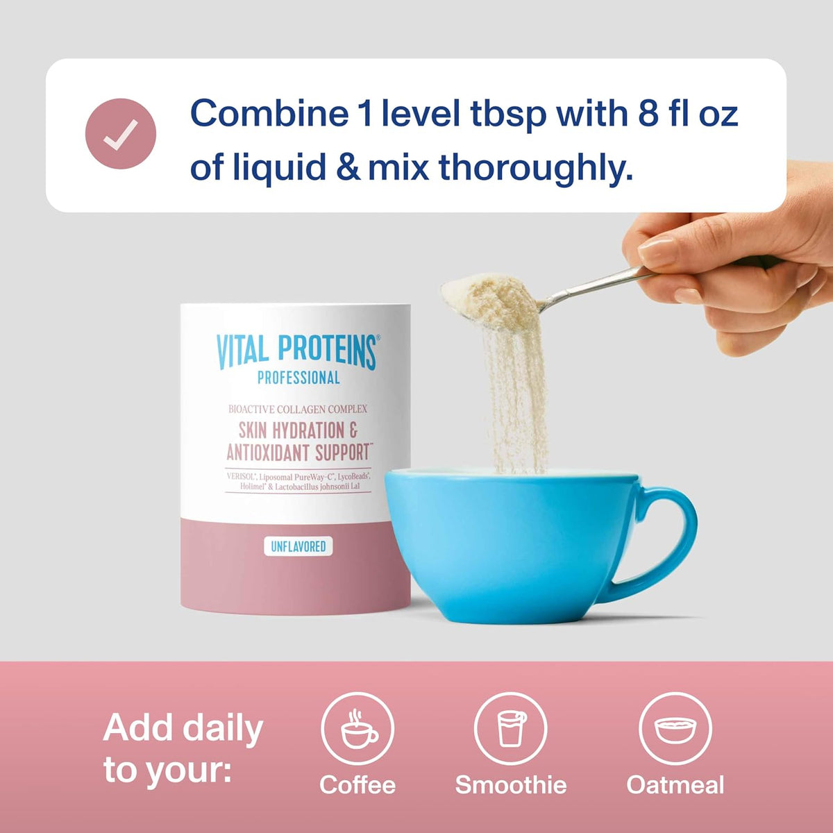 Vital Proteins Professional Bioactive Collagen Complex serving size scoop
