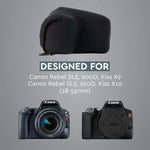 MegaGear camera case fitted on Canon DSLR body