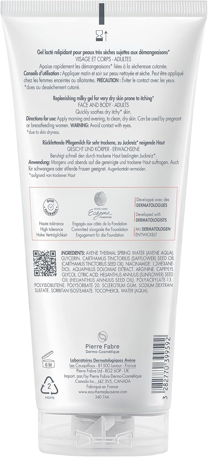 Authentic USA-imported Avène XeraCalm A.D Replenishing Milky Gel