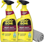 Goo Gone Heavy Duty Cleaner and Degreaser spray front view for kitchen grease removal.