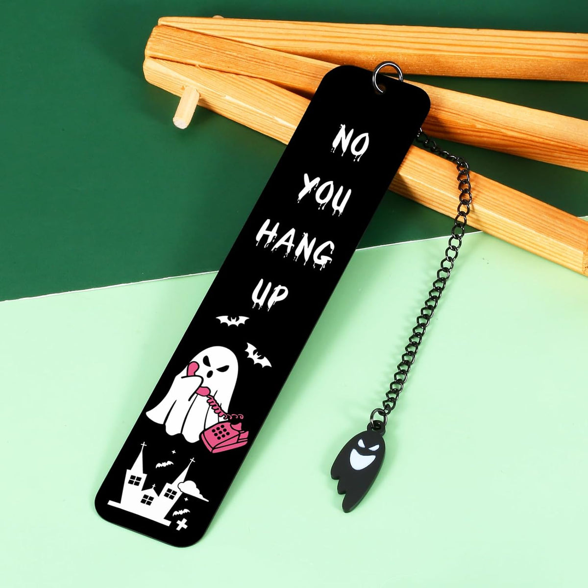 Raddimelo spooky horror movie bookmark close up of the stainless steel etching