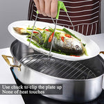 Eglaf 8Qt Stainless Steel Fish Steamer - Multi-Use Oval Cookware with Rack, Ceramic Pan, Chuck - Stockpot for Steaming Fish, Boiling Soup - Image 5